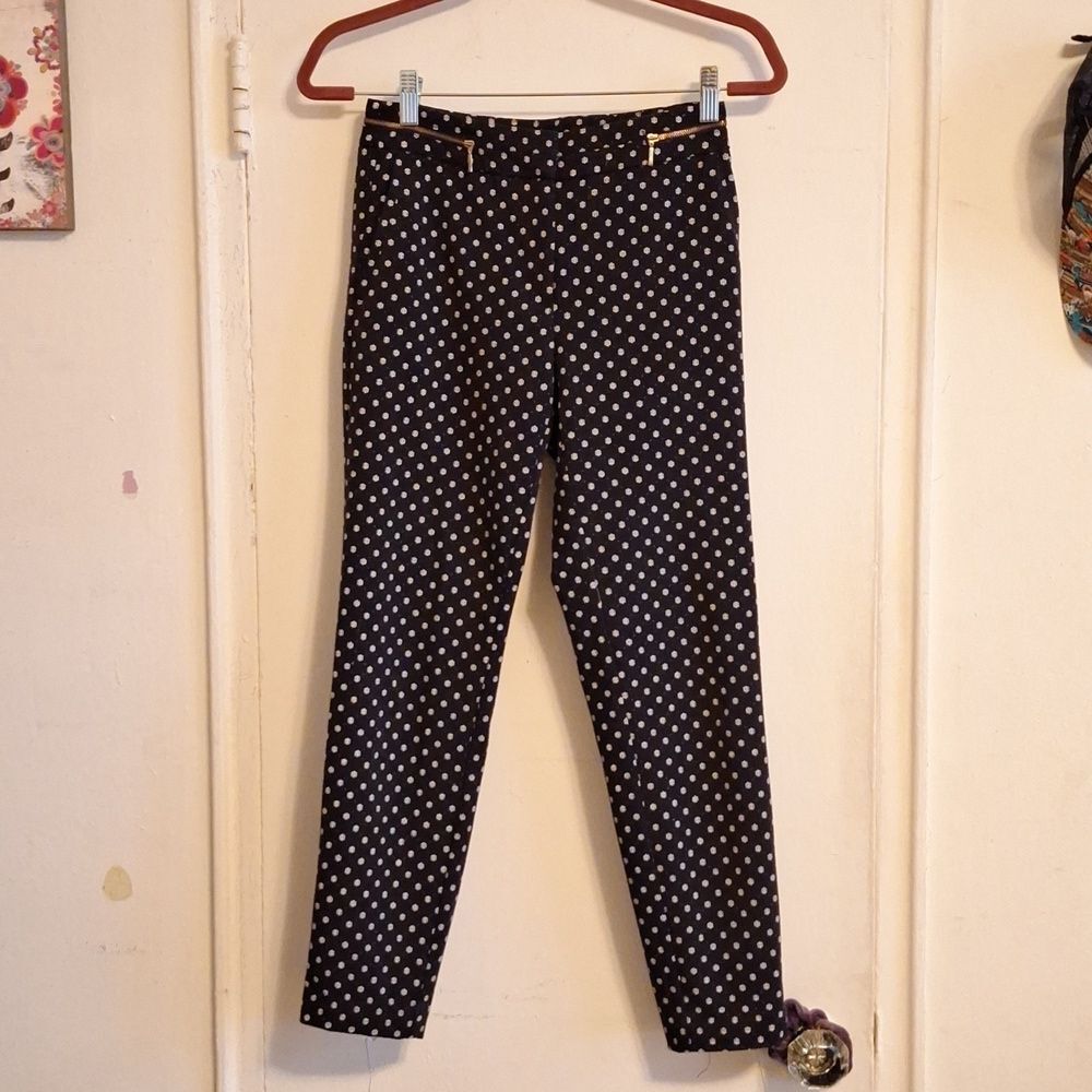 High waist polka-dot dress pants size 2